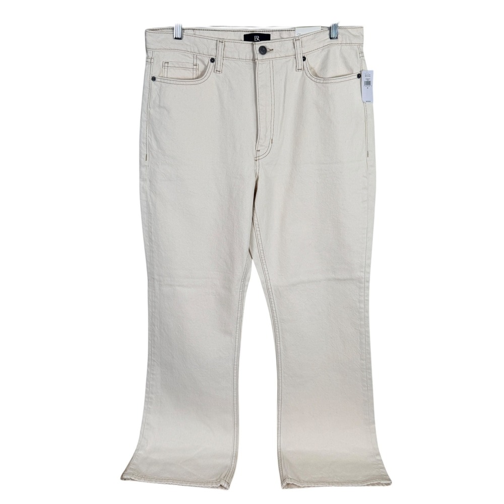 Banana Republic High Rise Relaxed Bootcut Jeans Womens 31‎ Cream Denim $130